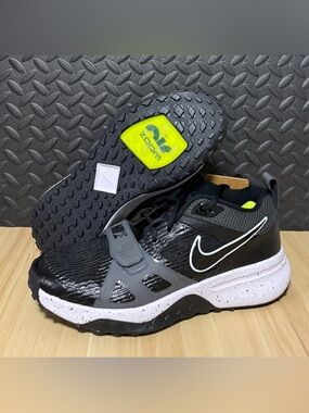 Nike Air Zoom Diamond Elite Black White Baseball Turf Shoes DZ0503-003 Mens Sz 9